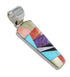 Multicolor Inlay Authentic Sterling Silver Southwest Pendant RX73836