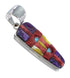 Genuine Sterling Silver Southwestern Multicolor Inlay Pendant RX74181
