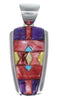 Southwest Genuine Sterling Silver Multicolor Pendant RX74184