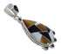 Silver Multicolor Southwestern Pendant YX70734