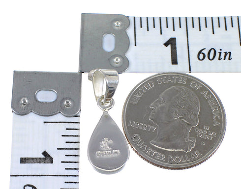 Southwest Multicolor And Silver Tear Drop Pendant YX70785