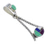 Multicolor And Genuine Sterling Silver Southwestern Slide Pendant YX67834