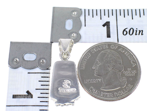 Sterling Silver And Multicolor Inlay Southwestern Pendant YX67841