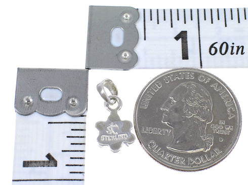 Flower Sterling Silver And Multicolor Inlay Southwest Slide Pendant YX67853