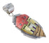 Native American Pueblo Design Silver Multicolor Pendant QX70383