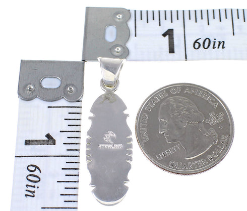 Southwestern Multicolor Inlay Sterling Silver Pendant QX70394