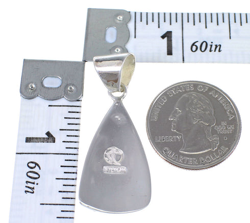 Multicolor Inlay Genuine Sterling Silver Pendant RX70611