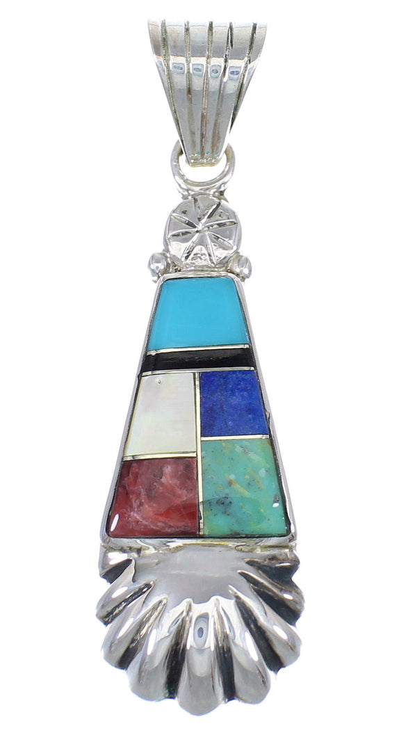 Multicolor Sterling Silver Southwestern Pendant YX68140