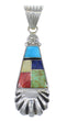 Multicolor Sterling Silver Southwest Pendant YX68146