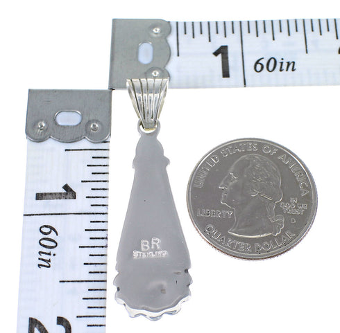 Multicolor And Genuine Sterling Silver Southwest Pendant YX68147