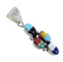 Multicolor And Authentic Sterling Silver Southwestern Slide Pendant YX68164
