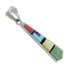 Multicolor And Sterling Silver Southwestern Slide Pendant YX68170