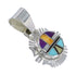 Sterling Silver And Multicolor Southwest Slide Pendant YX68179
