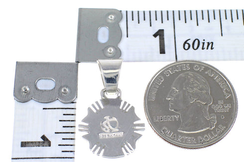 Sterling Silver And Multicolor Southwest Slide Pendant YX68179
