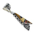 Multicolor Inlay And Sterling Silver Water Wave Southwest Pendant YX67904