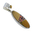Genuine Sterling Silver Multicolor Inlay Southwestern Slide Pendant YX67940