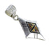 Authentic Sterling Silver Multicolor Inlay Southwest Slide Pendant YX67948