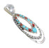 Turquoise Coral And Authentic Sterling Silver Southwest Slide Pendant YX67724