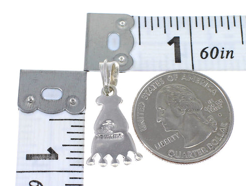 Water Wave Needlepoint Sterling Silver Turquoise And Coral Southwestern Pendant YX67750