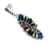 Sterling Silver Multicolor Needlepoint Southwestern Pendant YX67781