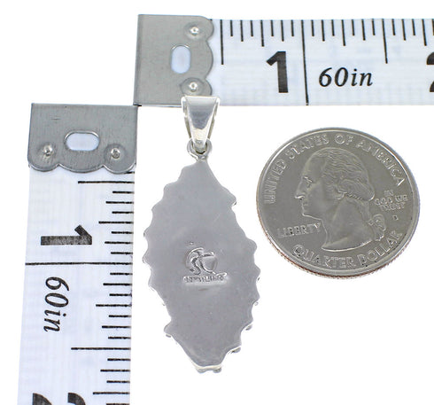 Sterling Silver Multicolor Needlepoint Southwestern Pendant YX67781