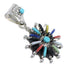 Sterling Silver Multicolor Needlepoint Southwest Pendant YX67785