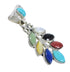 Genuine Sterling Silver Multicolor Southwestern Pendant YX67794