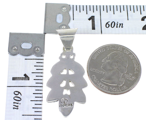 Genuine Sterling Silver Multicolor Southwestern Pendant YX67794