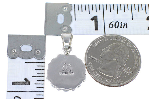 Authentic Sterling Silver Multicolor Southwestern Slide Pendant YX67811