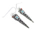 Sterling Silver Turquoise And Coral Southwest Hook Dangle Earrings YX68108