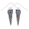 Lapis And Sterling Silver Southwestern Hook Dangle Earrings YX68383