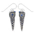 Lapis And Sterling Silver Southwestern Hook Dangle Earrings YX68383