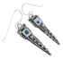 Lapis And Sterling Silver Southwestern Hook Dangle Earrings YX68383