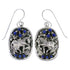 Lapis And Sterling Silver Southwestern Horse Hook Dangle Earrings YX68489