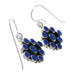 Southwest Lapis And Sterling Silver Hook Dangle Earrings YX68491