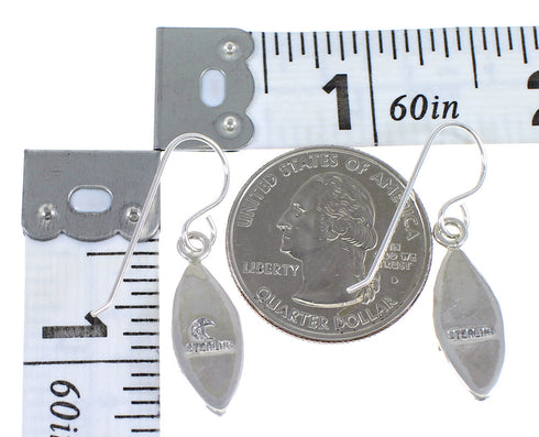 Southwestern Sterling Silver And Lapis Needlepoint Water Wave Hook Dangle Earrings YX68500