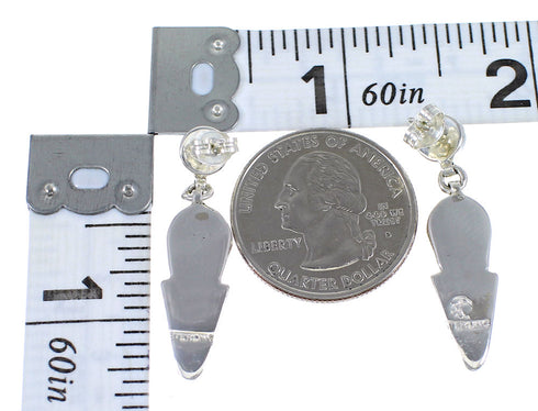 Sterling Silver Multicolor Post Dangle Earrings YX70835