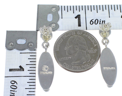 Sterling Silver Multicolor Southwestern Post Dangle Earrings YX70852