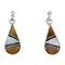 Multicolor Sterling Silver Southwest Tear Drop Post Dangle Earrings YX70853