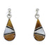 Multicolor Sterling Silver Southwest Tear Drop Post Dangle Earrings YX70853