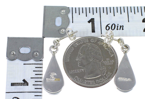 Multicolor Sterling Silver Southwest Tear Drop Post Dangle Earrings YX70853