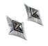 Southwest Sterling Silver Multicolor Inlay Post Earrings YX70891
