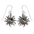 Silver Mutlicolor Southwest Sun Hook Dangle Earrings YX70895