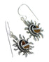 Silver Mutlicolor Southwest Sun Hook Dangle Earrings YX70895