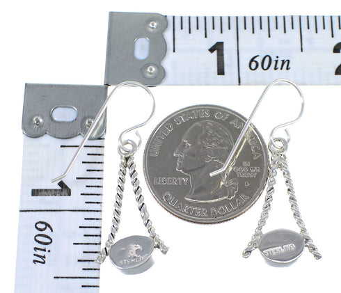 Multicolor Silver Southwestern Hook Dangle Earrings YX70902