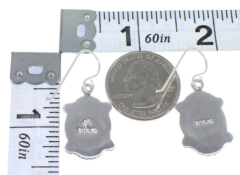 Multicolor Sterling Silver Southwest Hook Dangle Earrings YX70903