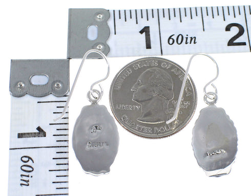 Southwest Multicolor Sterling Silver Hook Dangle Earrings YX70907