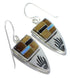 Southwest Silver Multicolor Hand Hook Dangle Earrings YX70908