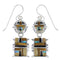 Southwest Sterling Silver Multicolor Hook Dangle Earrings YX70911