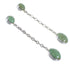 Sterling Silver And Turquoise Post Dangle Earrings YX68509